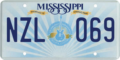 MS license plate NZL069