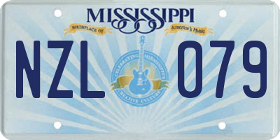 MS license plate NZL079