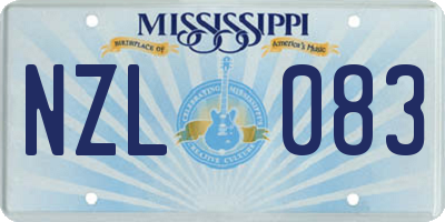 MS license plate NZL083