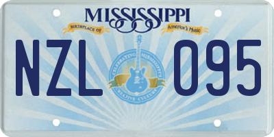 MS license plate NZL095