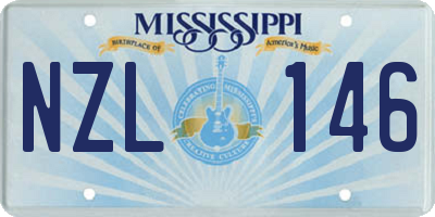 MS license plate NZL146