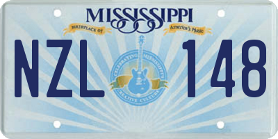 MS license plate NZL148