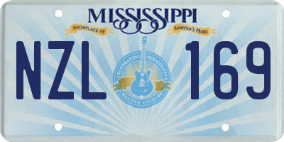 MS license plate NZL169