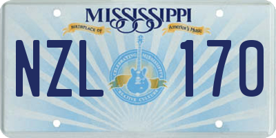 MS license plate NZL170