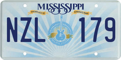 MS license plate NZL179