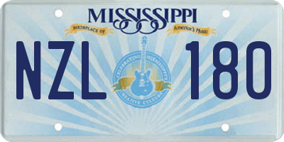 MS license plate NZL180