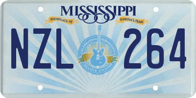 MS license plate NZL264