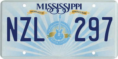MS license plate NZL297
