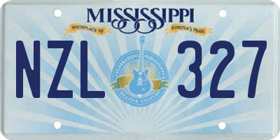 MS license plate NZL327
