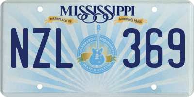 MS license plate NZL369