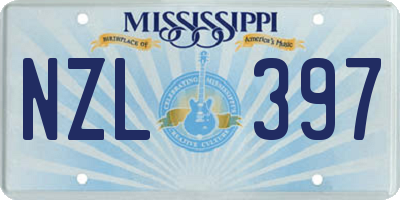 MS license plate NZL397
