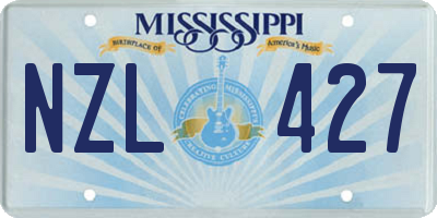 MS license plate NZL427