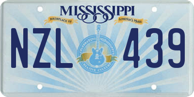 MS license plate NZL439