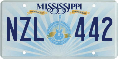 MS license plate NZL442