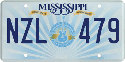 MS license plate NZL479