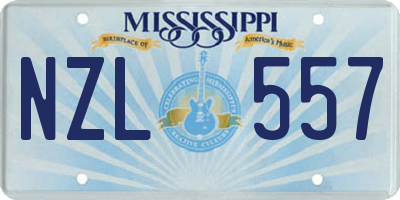 MS license plate NZL557
