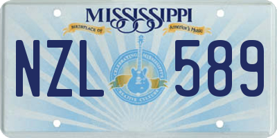 MS license plate NZL589