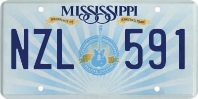MS license plate NZL591