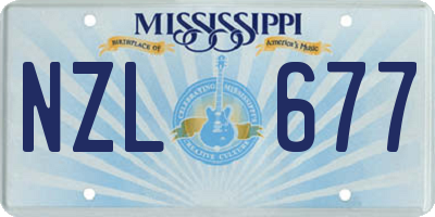 MS license plate NZL677