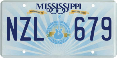 MS license plate NZL679