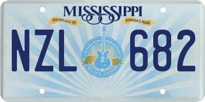 MS license plate NZL682