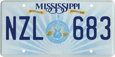 MS license plate NZL683