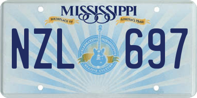 MS license plate NZL697