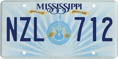MS license plate NZL712