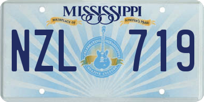 MS license plate NZL719