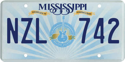 MS license plate NZL742