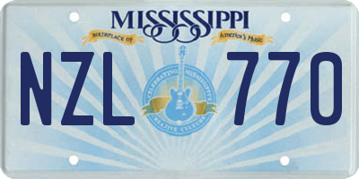MS license plate NZL770