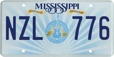 MS license plate NZL776