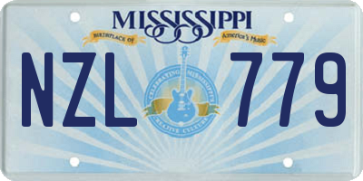 MS license plate NZL779