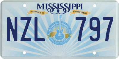 MS license plate NZL797