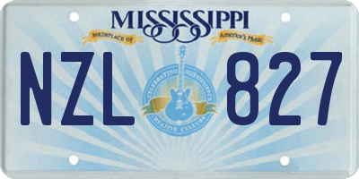 MS license plate NZL827