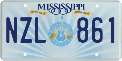 MS license plate NZL861