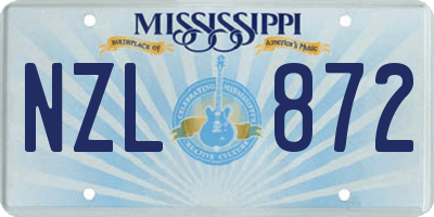 MS license plate NZL872