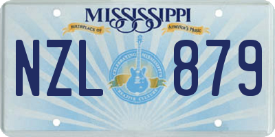 MS license plate NZL879