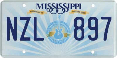 MS license plate NZL897