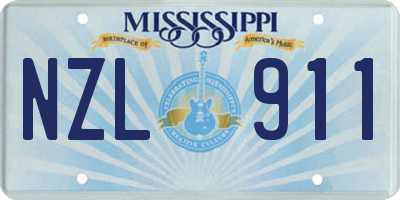 MS license plate NZL911