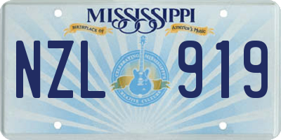 MS license plate NZL919