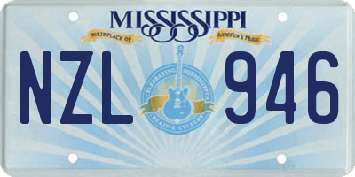 MS license plate NZL946