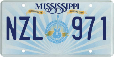 MS license plate NZL971