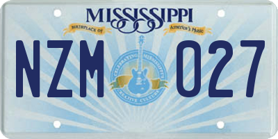 MS license plate NZM027