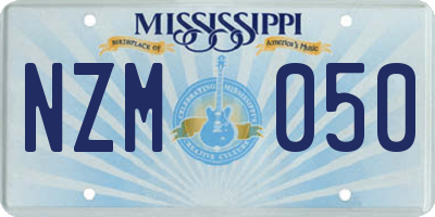 MS license plate NZM050