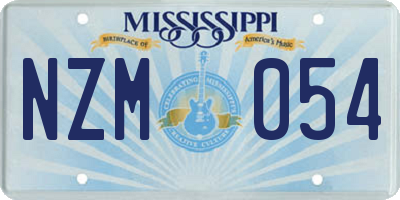 MS license plate NZM054