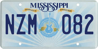 MS license plate NZM082