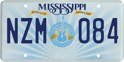 MS license plate NZM084