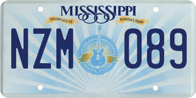 MS license plate NZM089