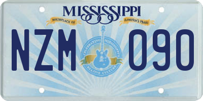 MS license plate NZM090